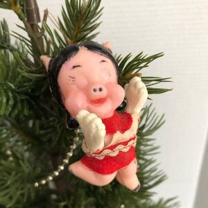 Vtg Looney Tunes Petunia Pig Ornament